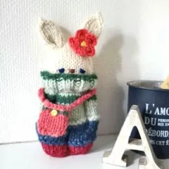 スウェーデンドール　うさぎ　あみぐるみ　棒ぐるみ　ハンドメイド　ぬいぐるみ