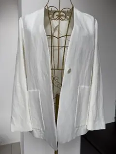 【新品未使用】⭐︎j. ノーカラージャケット ホワイト