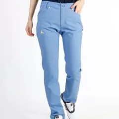 【美品】ルコックスポルティフ ゴルフ パンツ レディース 水色 L 11