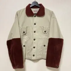 フィッシングジャケット コーデュロイ切替　コットンツイル