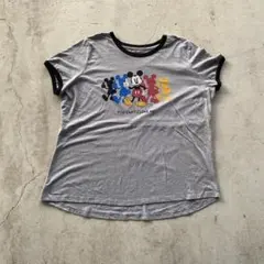 Disney ミッキーマウス リンガーTシャツ