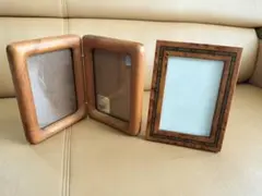 木製のフレームのフォトフレームセット