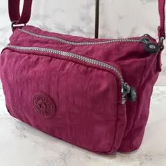 KIPLING キプリング ダブルジップ ショルダーバッグ ショッキングピンクのサムネイル