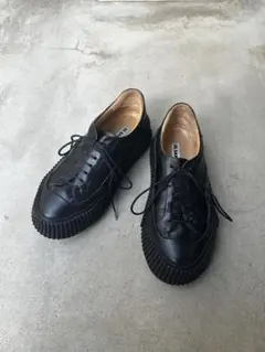 JIL SANDER ブラック プラットフォーム レザー スニーカー サイズ41