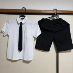 COMME CA ISM フォーマルシャツとショートパンツセット 140A