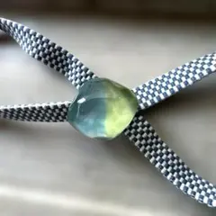 ウェーブカボションの帯留　涼風　三分紐つき