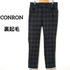 11-3【コンロン】裏起毛チェック柄パンツ　暖パン　防寒　冬パンツ