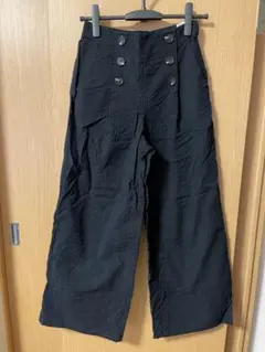 ジーユー　GU マリンワイドパンツ　ストライプ　M