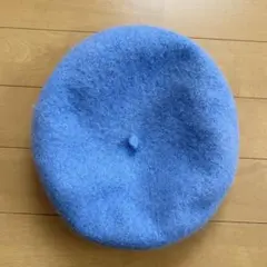 青色 ベレー帽
