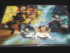 緑谷出久＆爆豪勝己 クリアファイル＆缶バッジ2個セット 僕のヒーローアカデミア