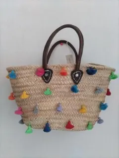タッセル付きカゴバッグ ファティマモロッコのサムネイル