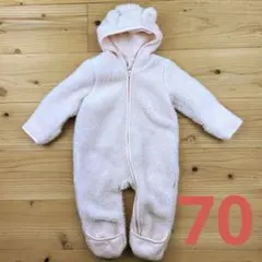 baby GAP ベビー　ギャップ　ロンパース　ボア アウター　くま　【70】