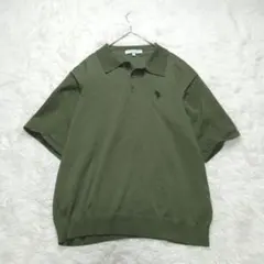 U.S.POLO ASSN メンズポロシャツ　モスグリーン　ワンポイント　ゴルフのサムネイル