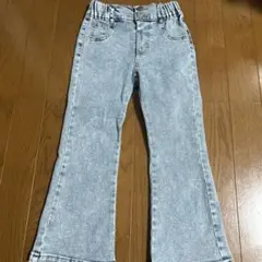 ライトブルー デニムフレアパンツ　6y