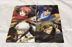 銀魂 アニメイトフェア スクエアカード4枚 坂田銀時 志村新八 神楽 阿伏兎