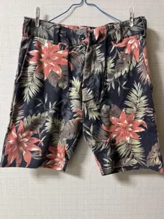 【美品】TESS ボタニカル柄 ハーフパンツ M 総柄 メンズ リゾート