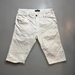 DIESEL（ディーゼル） ホワイトデニムハーフパンツ