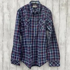 【 TOMMY HILFIGER 】トリコロール チェック シャツ Lサイズ