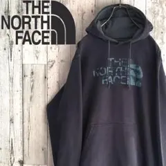 【激レア】ザ ノースフェイス スウェット パーカー プリント デカロゴ