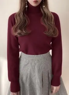 新品未使用GRL カシミヤタッチタートルネックニットトップス[cu234]