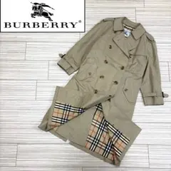 【超希少】バーバリー 白タグ トレンチコート ノバチェック柄　ベージュ