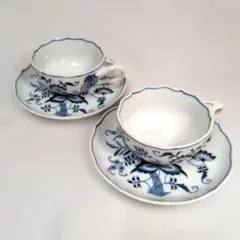 ▽深川製磁 VOC 芙蓉手 カップ＆ソーサー プレート ティーセット
