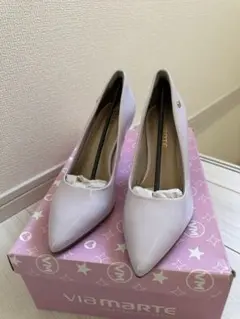 新品 ポインテッドトゥ ハイヒール 白22.5cmサイズ