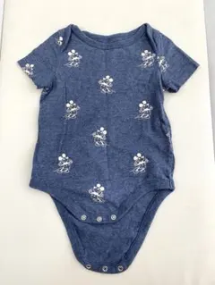 GAP ミッキー　ネイビー 半袖ロンパース70センチ