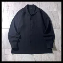 allegri アレグリ ポリエステル キュプラ オープンカラーシャツ 長袖 黒のサムネイル
