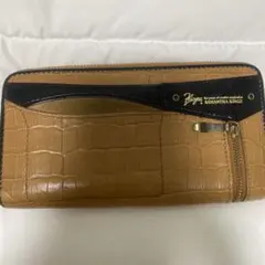 SAMANTHA KINGZ クロコ型押し ラウンドファスナー長財布 ブラウン