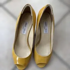 Jimmy Chooジミーチュウ　エナメル　パンプス　からし色　37 1/2