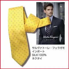 Salvatore Ferragamo イエロードット ネクタイ