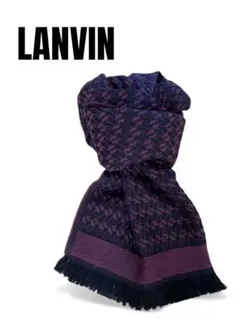 LANVIN COLLECTION ランバン　ウールマフラー ダークパープル