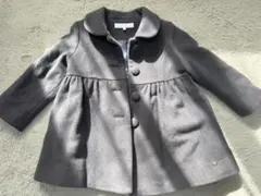 グレー コート ボタン付き