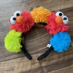 ユニバ　ファンキャップ　カチューシャ　エルモ