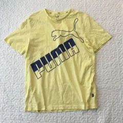 プーマ Tシャツ ビッグロゴ イエロー L 半袖 メンズ ユニセックス