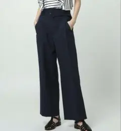 23SS 極美品 M アルアバイル シェルタリングビッグバックルパンツ ネイビー