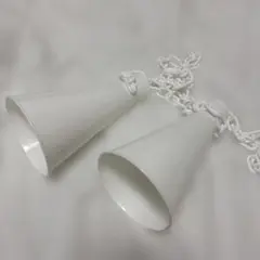 応援用メガホン ホワイト 2個セット