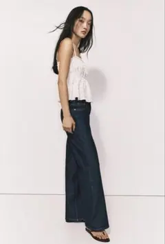 H&M ワイドハイデニム　インディゴ　サイズ32