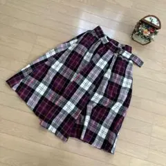 VIS ピータンマックアーサー タータンチェック パープル 紫 スカート