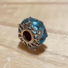 PANDORA ウィンターブルー　スノーフレーク　ムラノガラス　チャーム