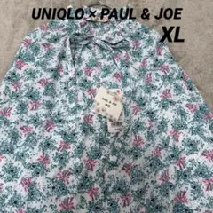 UNIQLO PAUL & JOE ブラウス XL 花柄 リボン 七分袖 タグ付