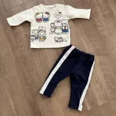 Hello Kitty トレーナーとラインパンツセット裏起毛