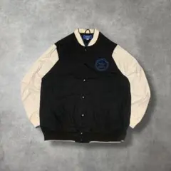 アディダスadidas古着スタジャンブルゾンアウターブラックホワイトR761'