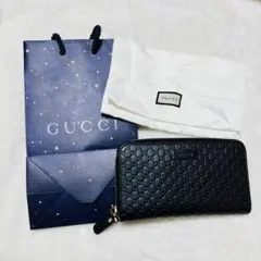 ぴ*き様 GUCCI GGパターン ブラック長財布 保存袋付き