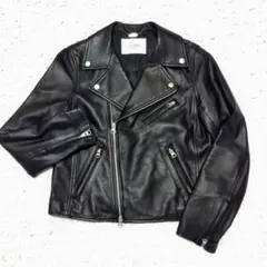 新品未使用 SLOBE IENA ラムレザー ダブル ライダースジャケット スローブイエナ のレザーライダースジャケットサイズ36
