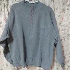 Ciston ボタン付きハイネック スウェット グレー