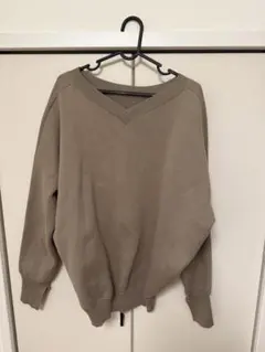 ベージュ長袖ニットセーター サイズF