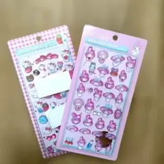 ハローキティ・マイメロディ 3Dステッカーセット　立体シール