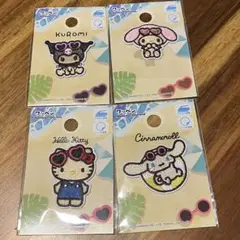 【24時間以内発送】日焼け　サンリオ キャラクター ワッペン 4個セット